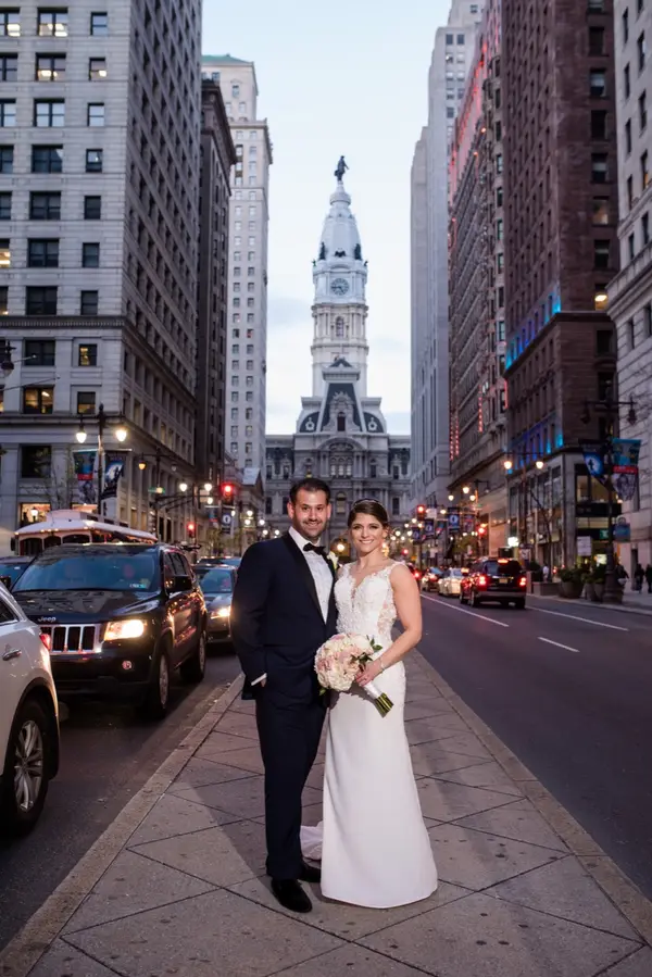 Alan and his wife Jamie in front of Philadelphia City Hall