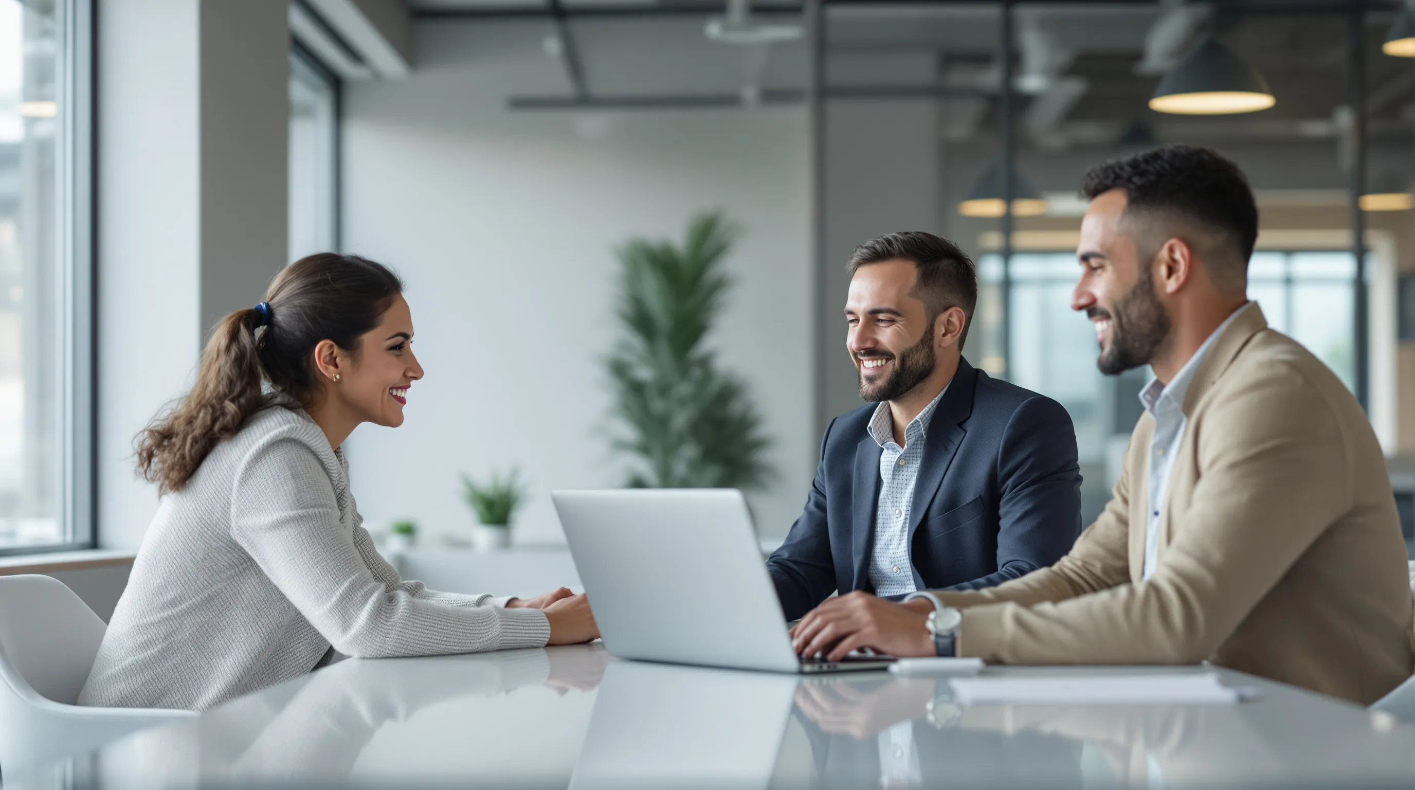Financial advisor reviewing business valuation and post-exit investment plan with an entrepreneur client
